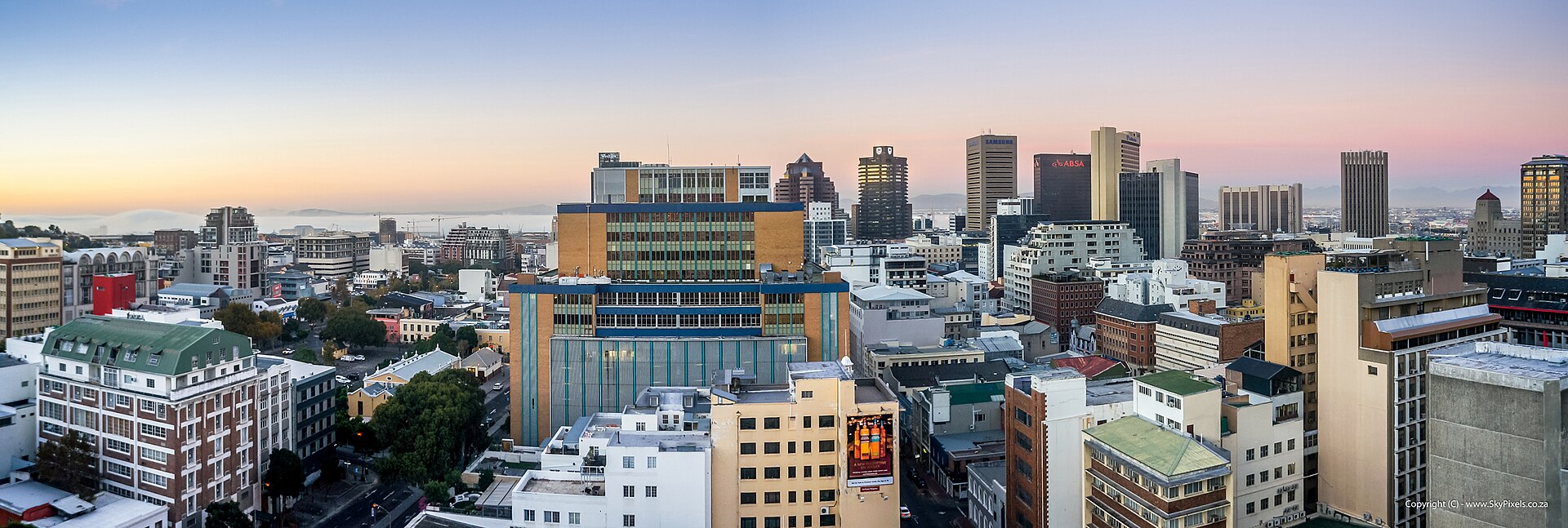 The Cape Town CBD skyline at golden hour