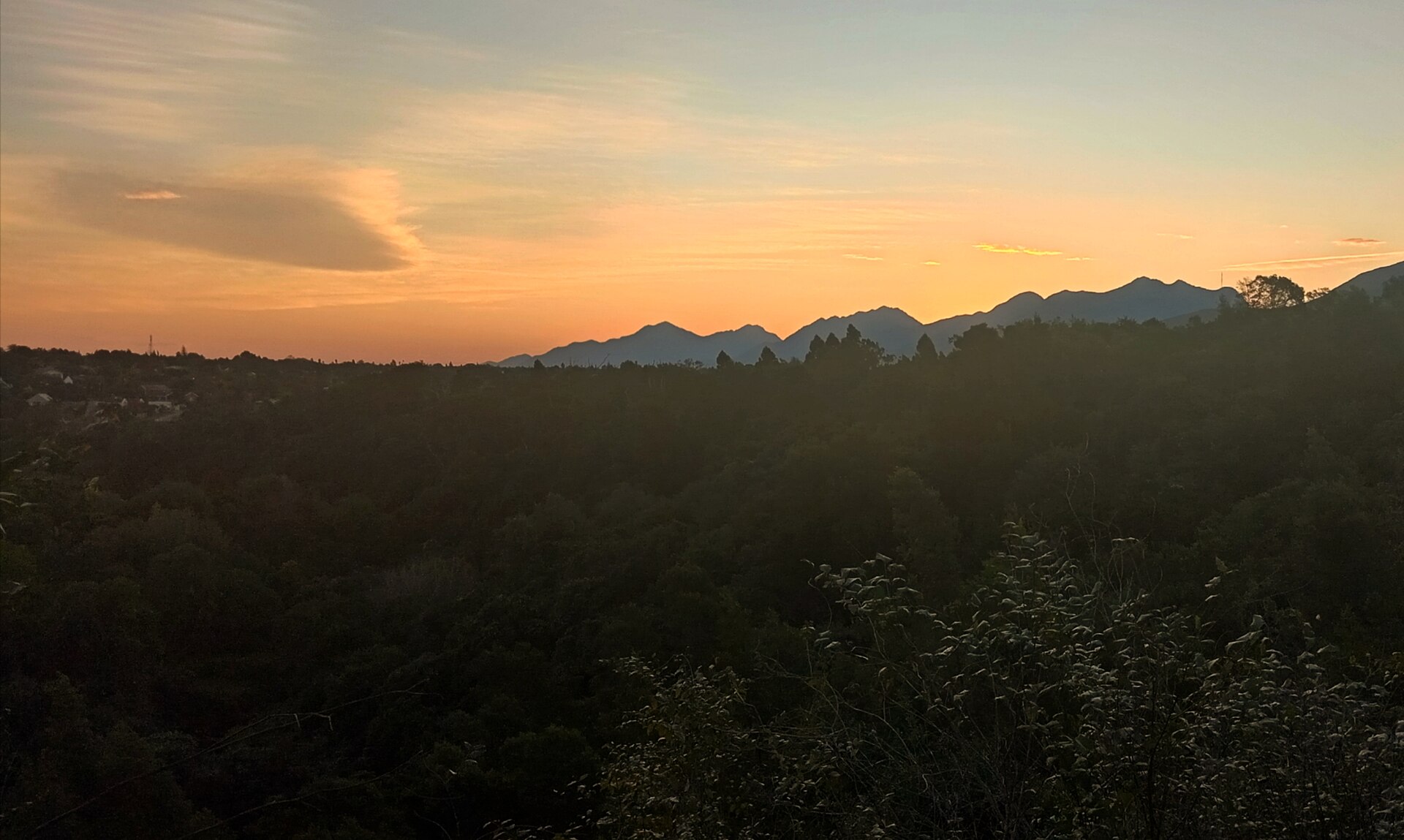 The Outeniqua Mountains at sunset