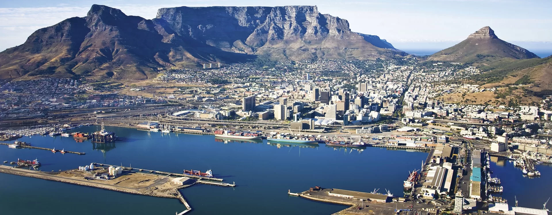 Cape Town's city bowl and harbour