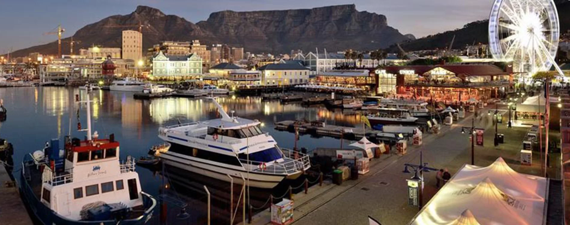 The V&A Waterfront at dusk