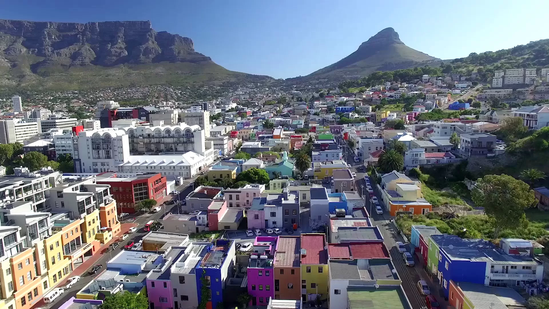 The Bo-Kaap beneath Signal Hill